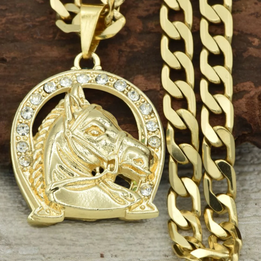Cadena Cubana+ Dije Herradura De Caballo