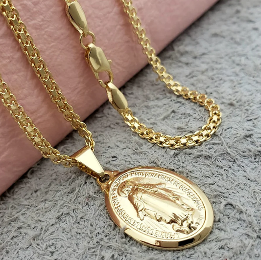 Cadena China + Virgen Milagrosa